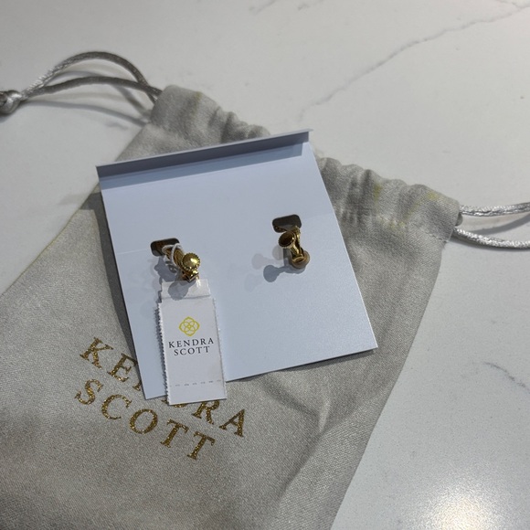 Kendra Scott Gold Geometric Earrings - Picture 3 of 5